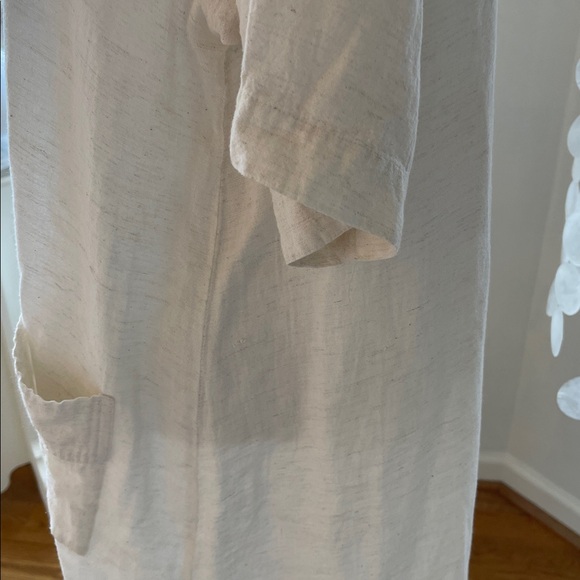 Ashro Cream cotton rayon Relaxed Fit minimalist Dress - Picture 8 of 10